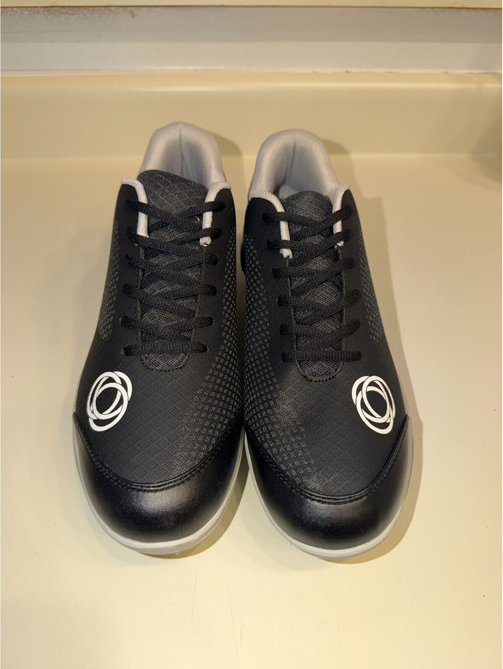 Athalonz G Force Mens 12.5 Metal Cleats Black White Shoes